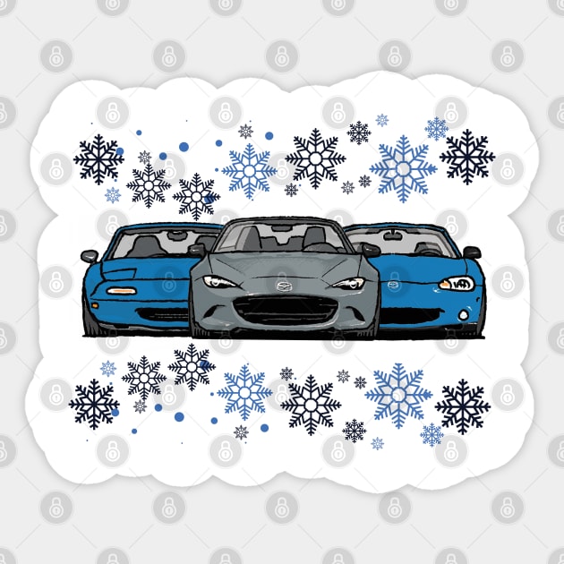 MX5 Miata Christmas Sticker by Woreth